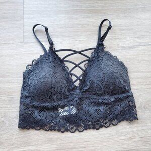 Lattice Front Lace Bralette Lingerie Size Small